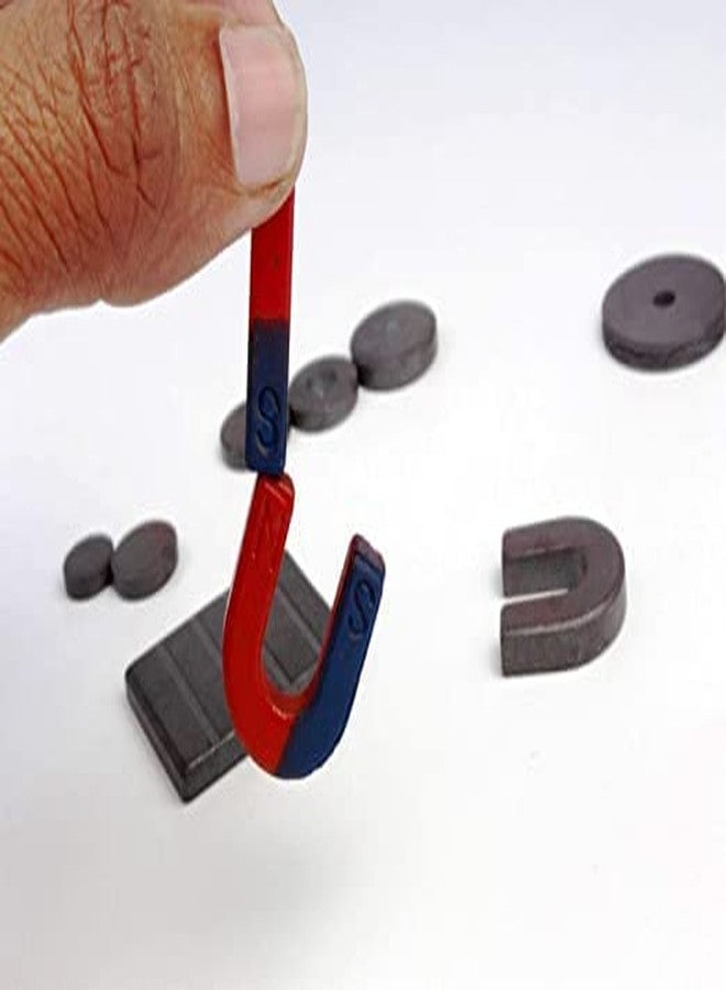 MOREL 12 PCS Physics Science Magnets KIT for Education Science Experiment Tools Including BAR/Ring/Horseshoe/Square. - Image 2